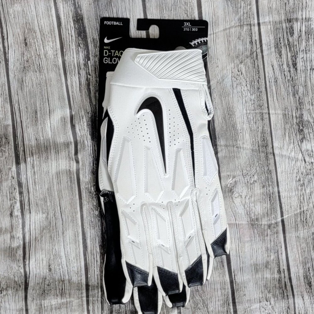Nike Football D-Tack Defensive Tackle 6.0 Gloves White CK2926-101 Mens Size 3XL